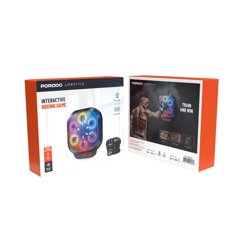 Porodo Lifestyle Interactive Boxing Game - High-Energy Fun with Bluetooth Speaker - PD-LFST023-BK - Image 5