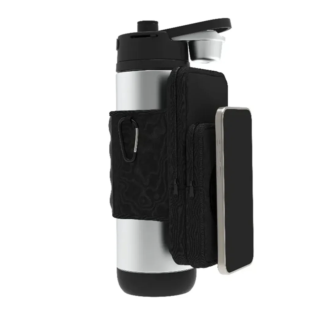 Porodo Lifestyle Magnetic Water Bottle Sleeve - Black - Image 3