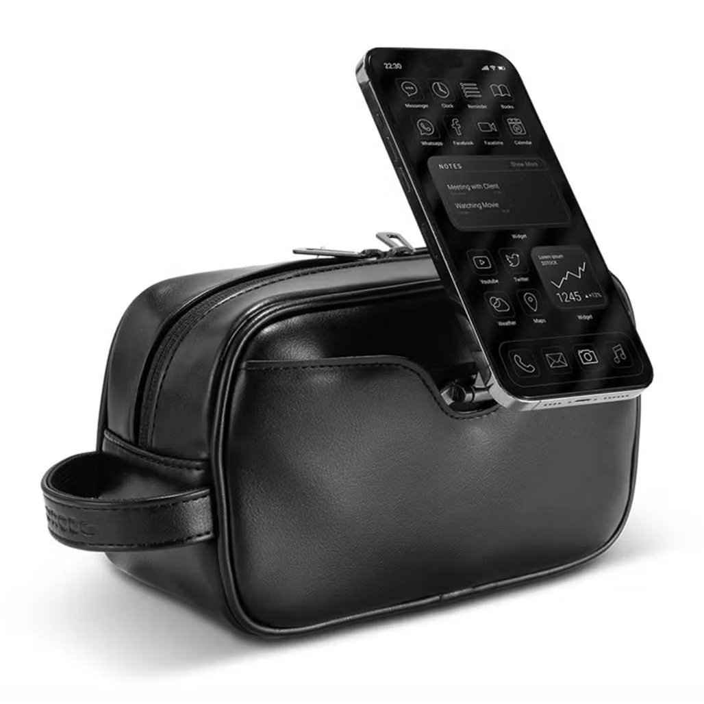 Porodo Lifestyle MagSafe Travel Organizer Pouch with Phone Holder - PDLFSTP258BK