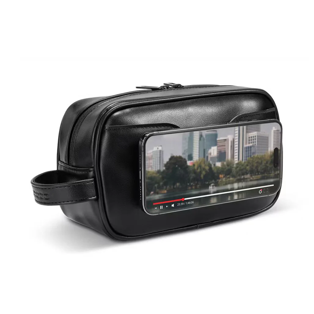 Porodo Lifestyle MagSafe Travel Organizer Pouch with Phone Holder - PDLFSTP258BK - Image 2