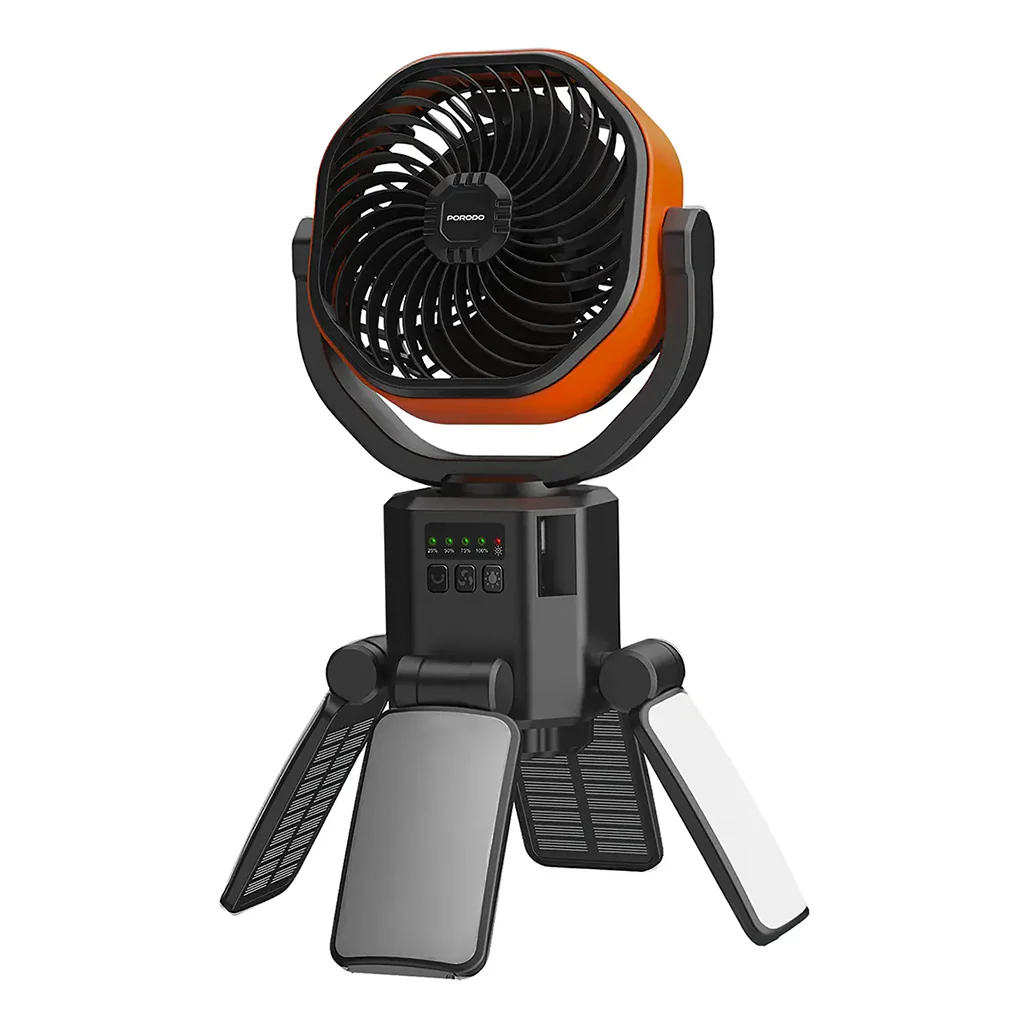 Porodo Lifestyle Suncharge Outdoor Solar Fan - PDLFSTFNBKOG