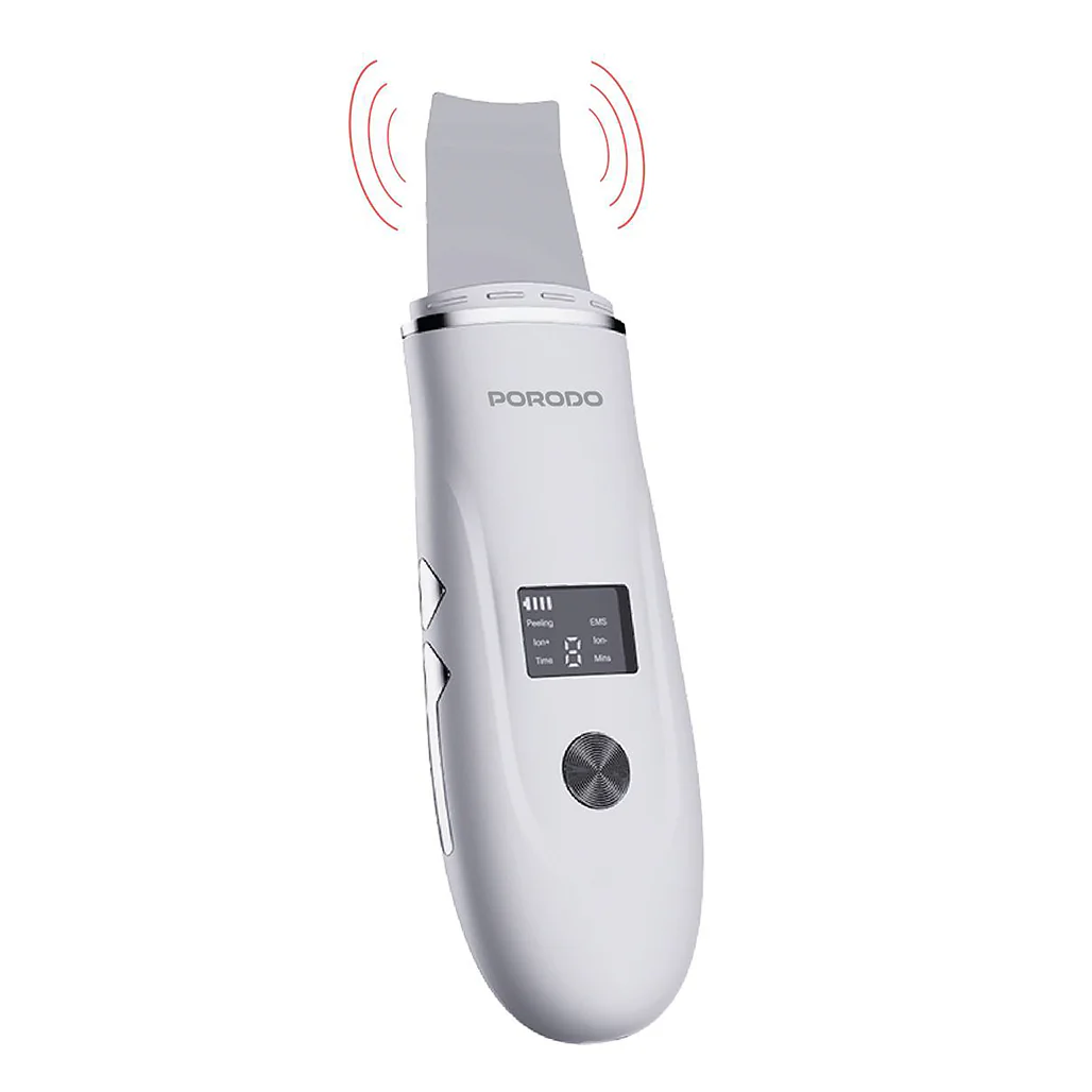 Porodo Lifestyle Ultrasonic Face Scrub & Peeler – Advanced Skincare Technology for Deep Cleansing and Exfoliation