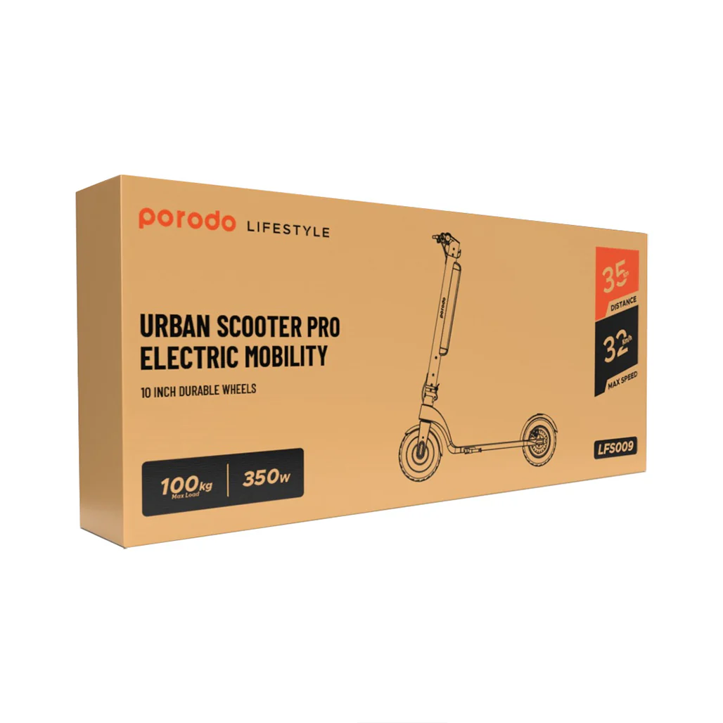Porodo Lifestyle Urban Scooter Pro - Black - Image 6