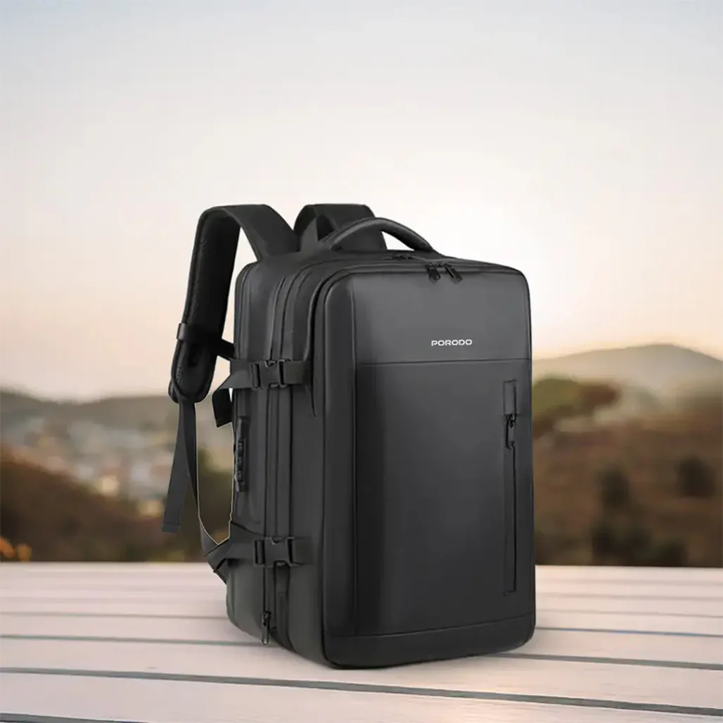 Porodo Lifestyle Vacuum Carry-On Backpack – Black - Image 2