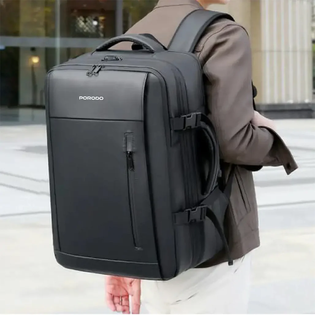 Porodo Lifestyle Vacuum Carry-On Backpack – Black - Image 3