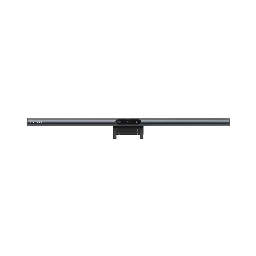 Porodo LumaView Full HD Webcam & Desk Light with Eye-Care LED Technology – Gray