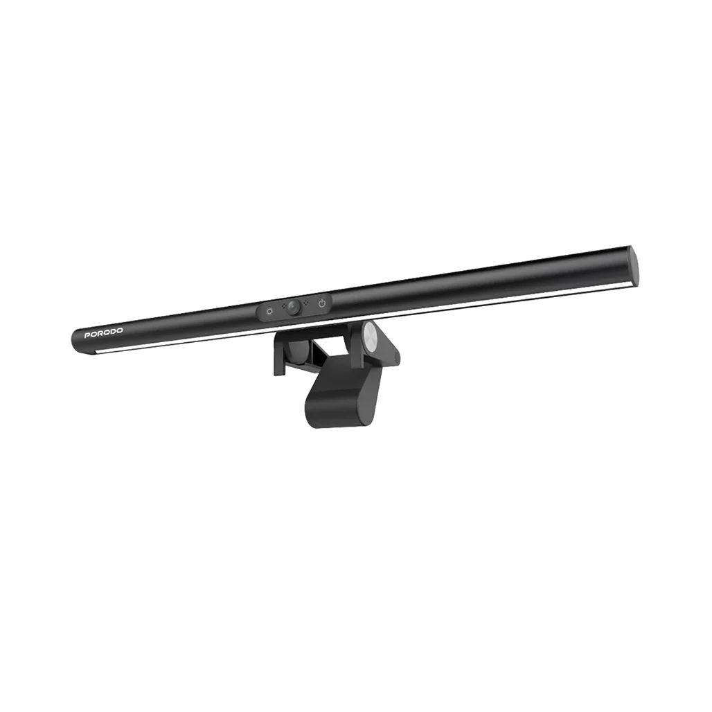Porodo LumaView Full HD Webcam & Desk Light with Eye-Care LED Technology – Gray - Image 2
