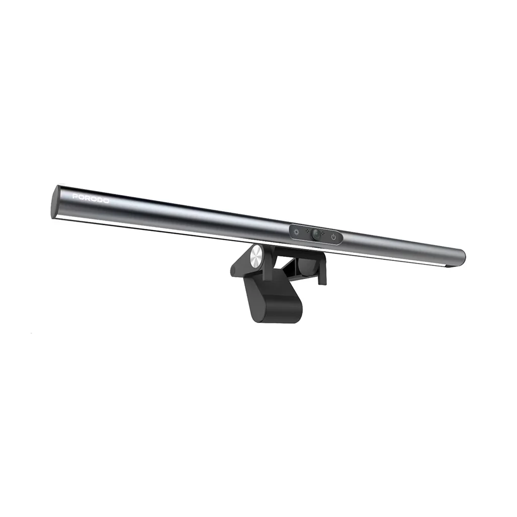 Porodo LumaView Full HD Webcam & Desk Light with Eye-Care LED Technology – Gray - Image 3