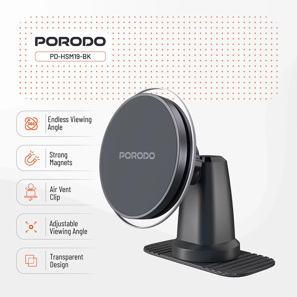 Porodo MagSafe Magnetic Air Vent and Dash Mount - Image 13