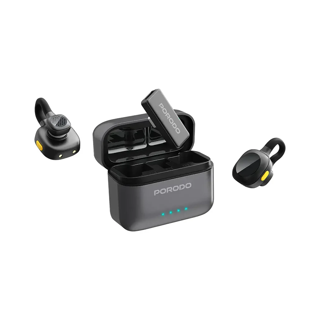 Porodo Movo Lavalier Microphone Type-C Connector - Black - Image 2