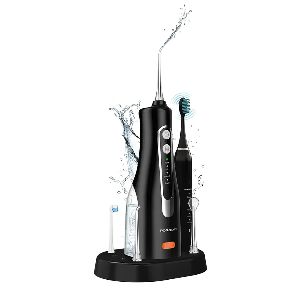 Porodo Lifestyle Ultimate Oral Care Duo Electric Toothbrush & Water Flosser Combo