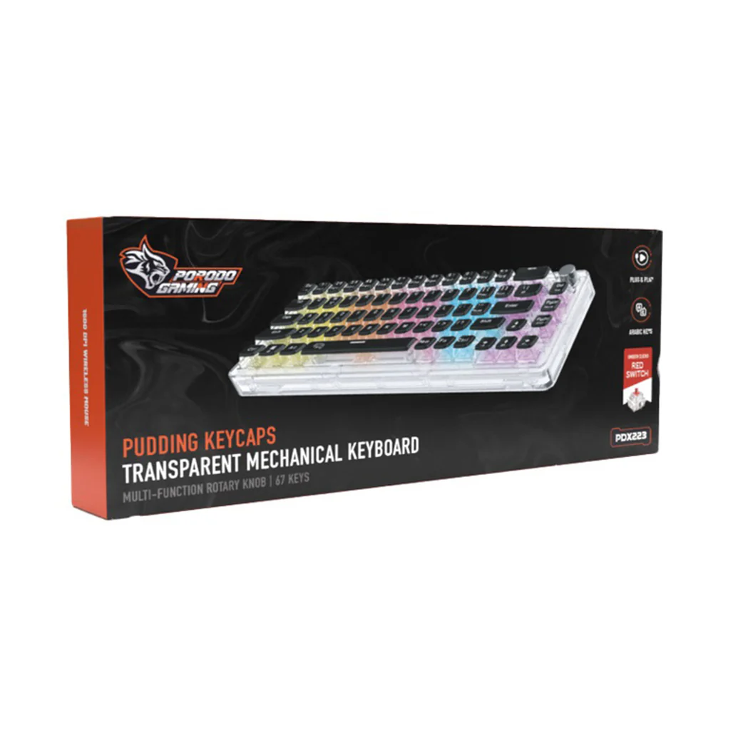 Porodo PDX223 - Gaming Pudding Keycaps Mechanical Keyboard - Image 3