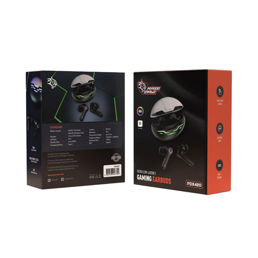 Porodo PDX420 - Ultra Low-Latency Gaming Earbuds - Image 2