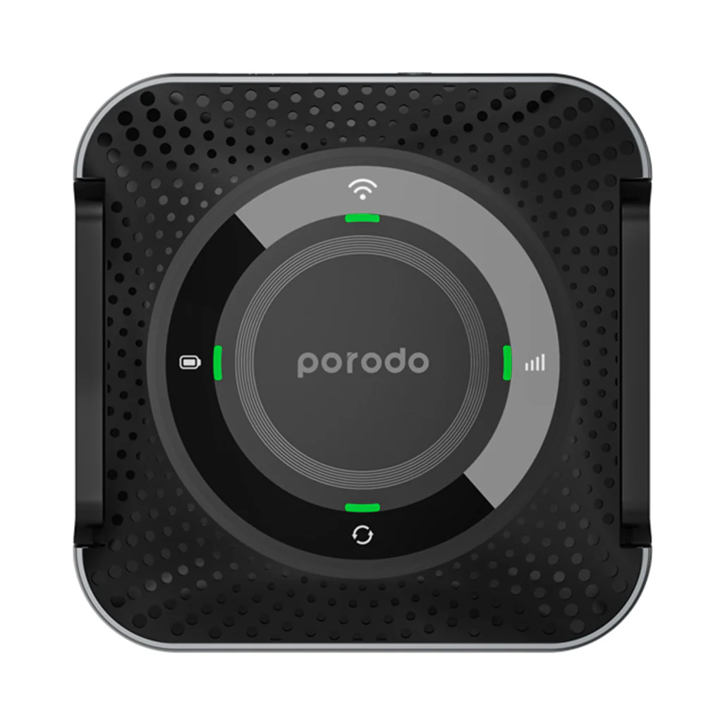 Porodo portable CPE MiFi 3G/4G Wireless Router 4000mAh - Black/Grey - Image 2