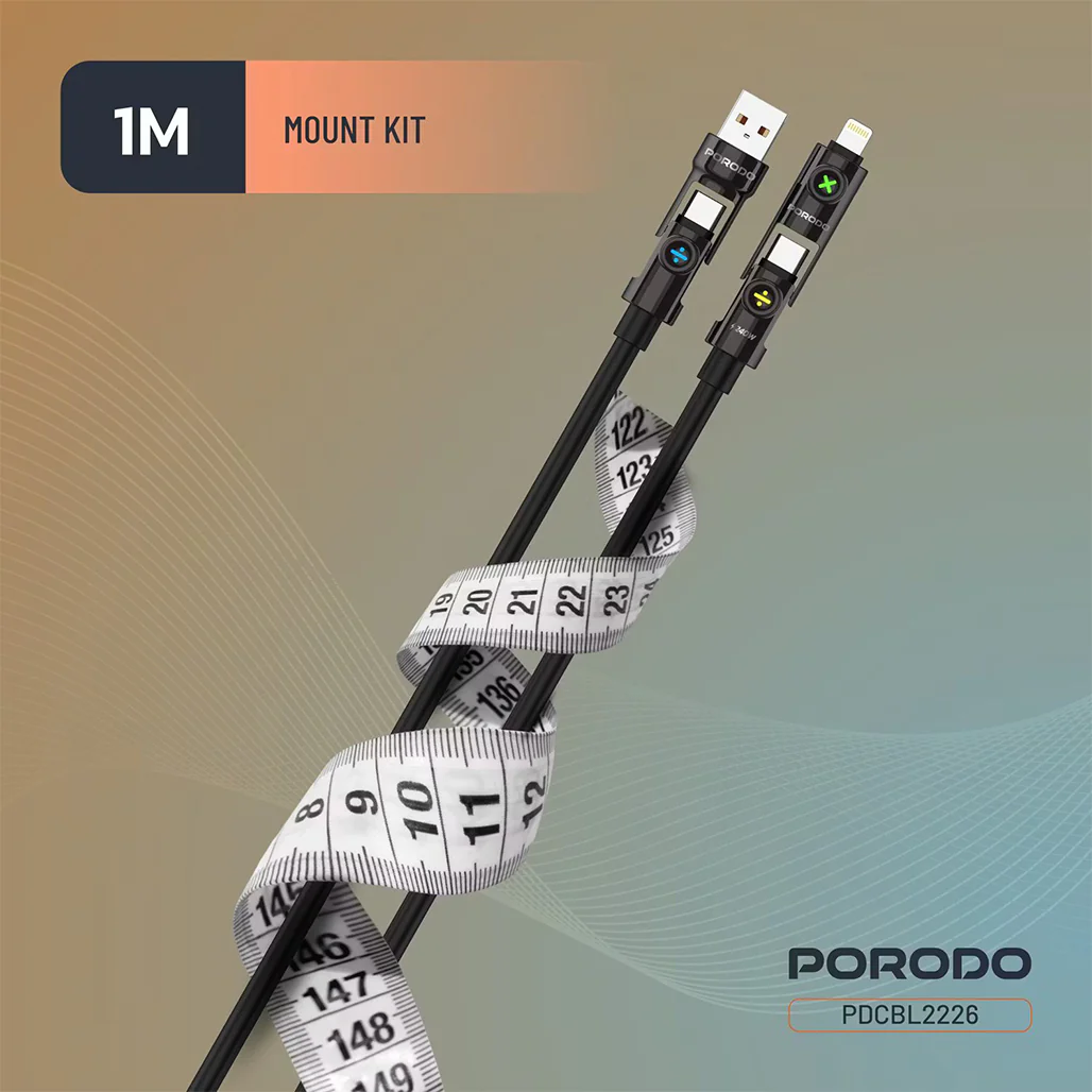 Porodo Powerglow 4-in-1 High-Speed Charging Cable - PDCBL2226 - Image 7