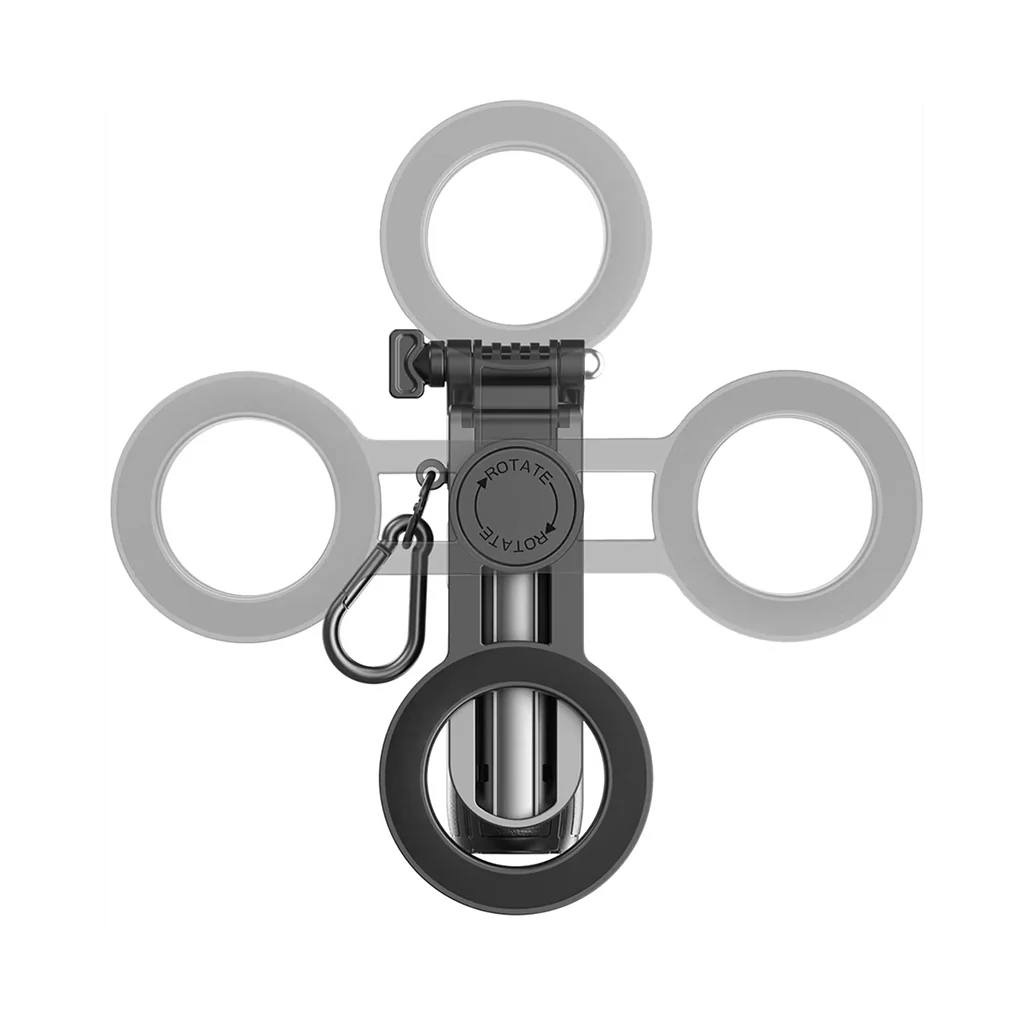 Porodo Quad Base Selfie Stick with 360° Rotation, Magnetic Mount, Wireless Shutter & Stable Aluminum Base – Black - Image 3