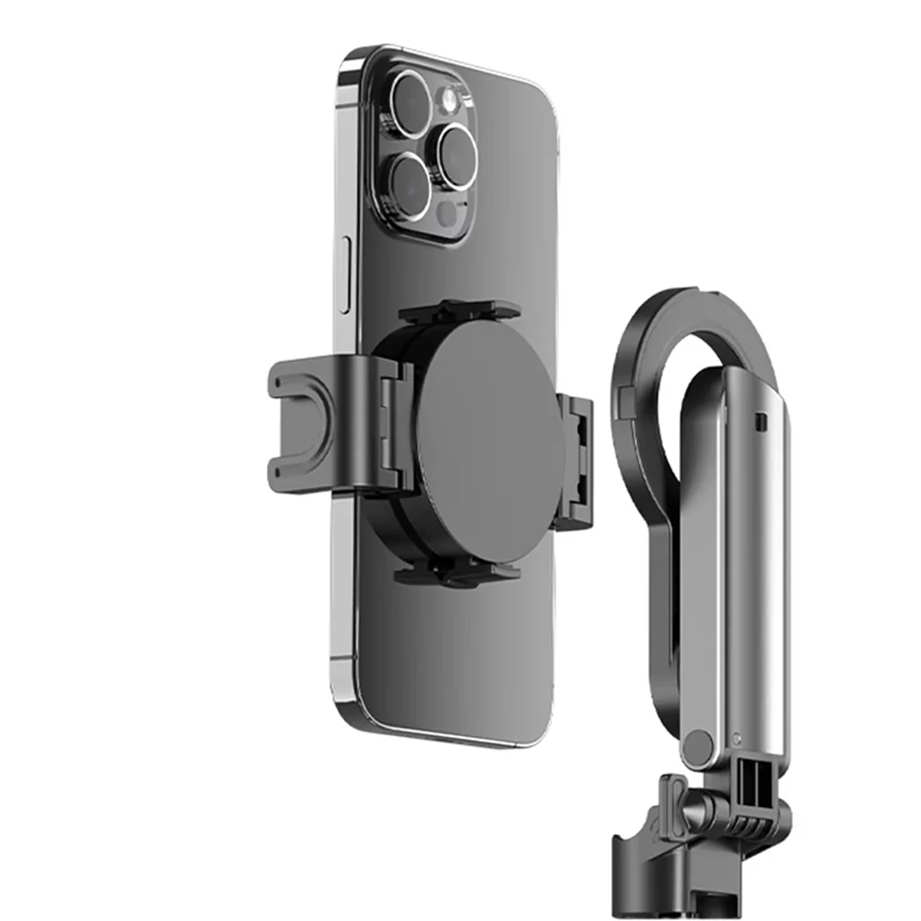 Porodo Quad Base Selfie Stick with 360° Rotation, Magnetic Mount, Wireless Shutter & Stable Aluminum Base – Black - Image 4