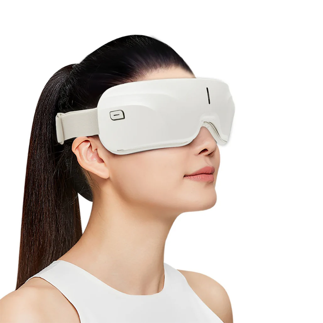 Porodo Rechargeable Eye Massager With Heat & Bluetooth Music | PD-IMS5MD-WH - Image 8