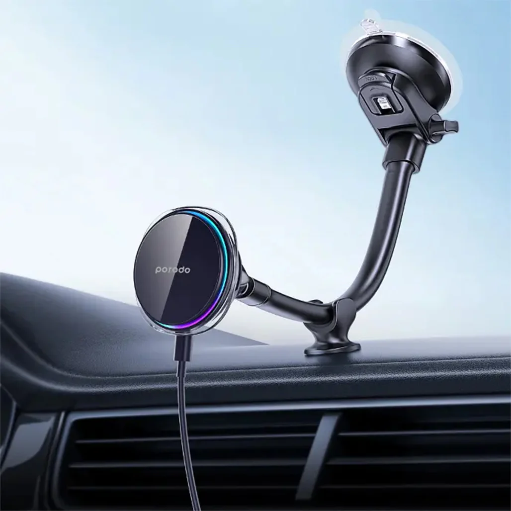 Porodo Semiconductor Cooling MagSafe Charging Mount - Black | Fast Charging & Effective Heat Dissipation - Image 4