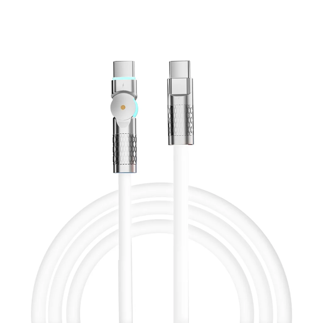 Porodo Single Head Rotating Cable PD100W - Type-C to Type-C 100W - 1M - Image 3