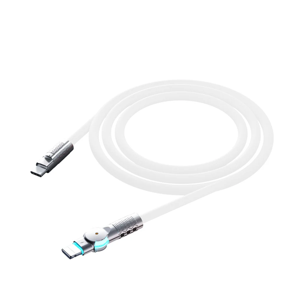 Porodo Single Head Rotating Cable PD100W - Type-C to Type-C 100W - 1M - Image 4