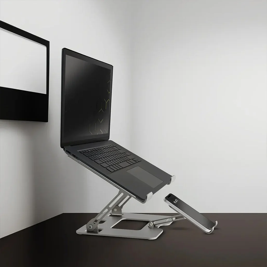 Porodo Smart Folding Multi-Device Stand – Silver - Image 8