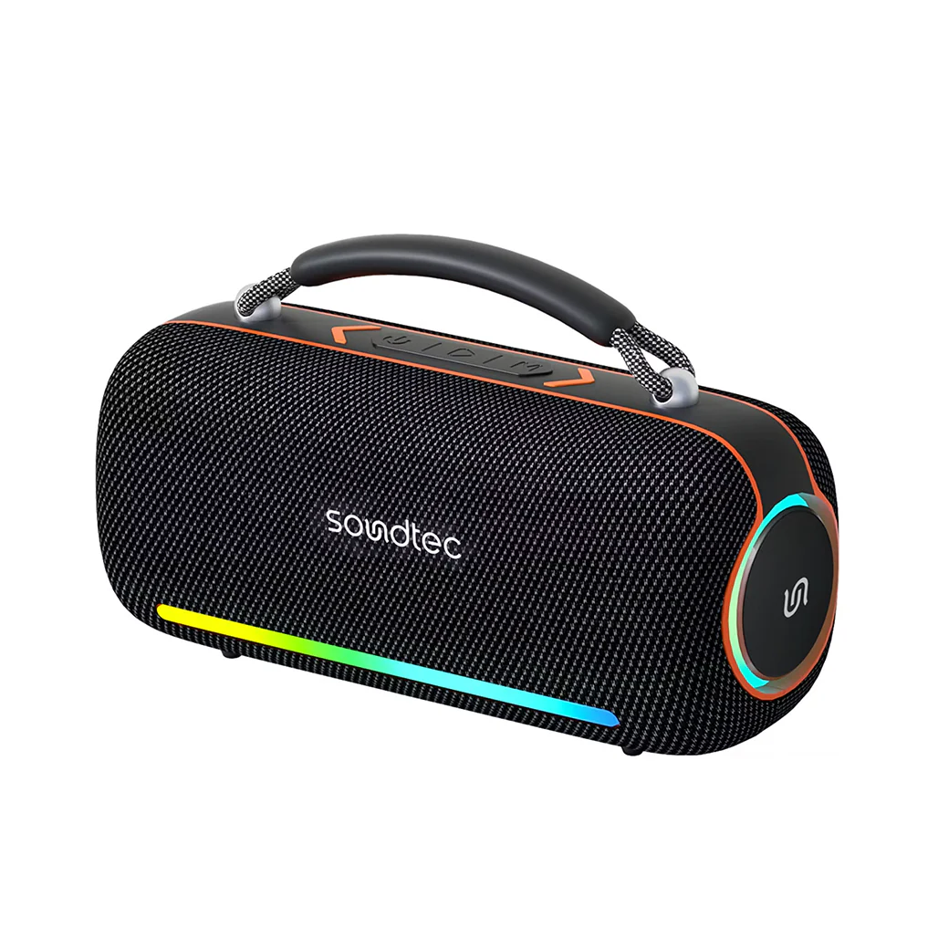 Porodo Soundtec 60W Bluetooth Speaker - Black - Image 2