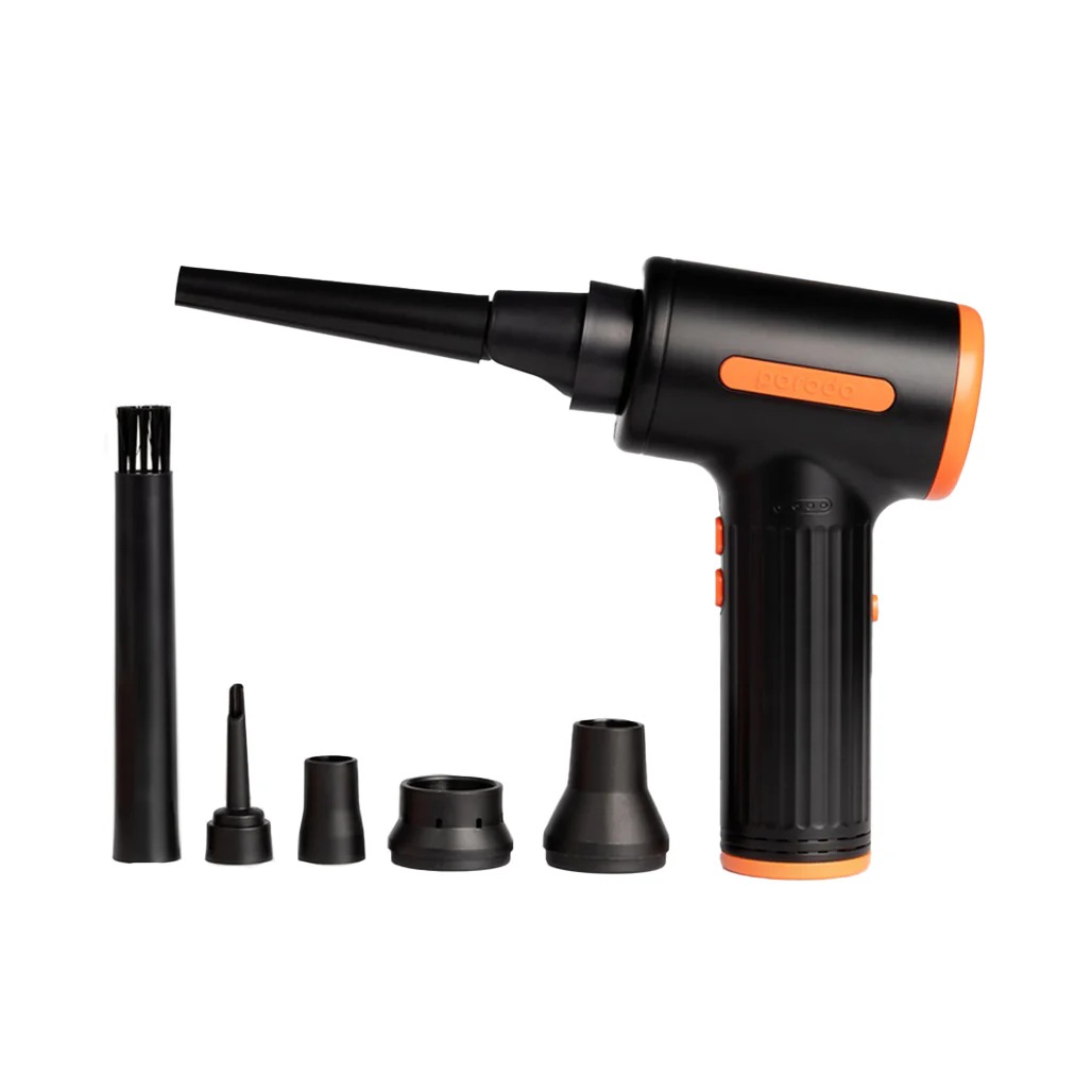 Porodo Triple Speed Portable Air Duster with 4 Nozzles and LED Light - 7500mAh Battery, Type-C Charging, Low Noise - Image 2