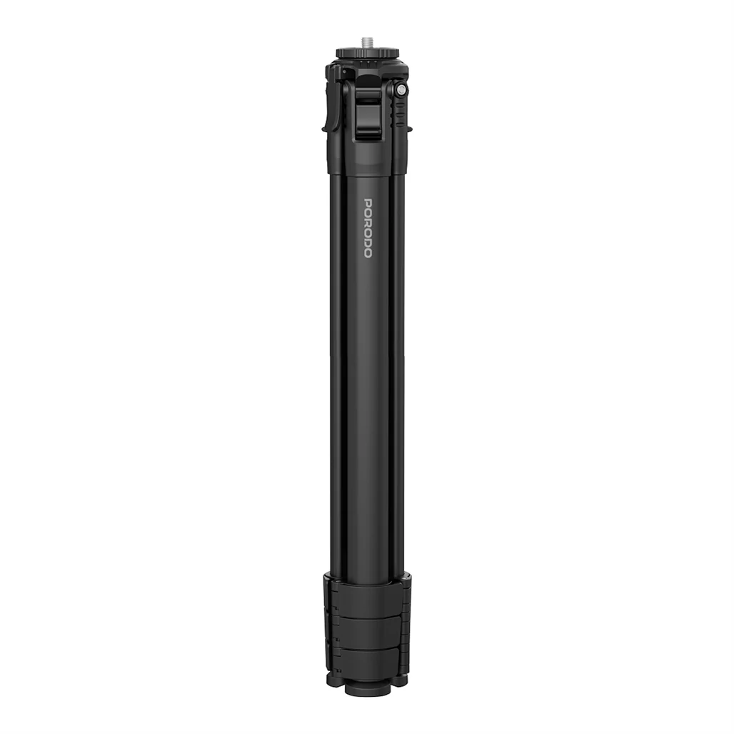 Porodo Ultra-Light Aluminum Tripod - Black | Portable, Durable, 360° Rotation, 10kg Load Capacity - Image 2