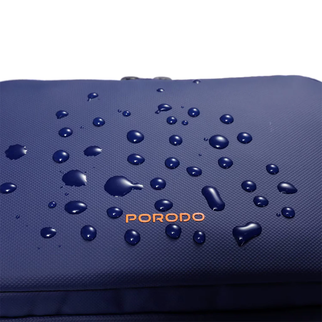 Porodo Organizer Pouch Navy – Dual Compartment Travel Bag with Water-Repellant Polyester & Mesh Pockets - Image 10