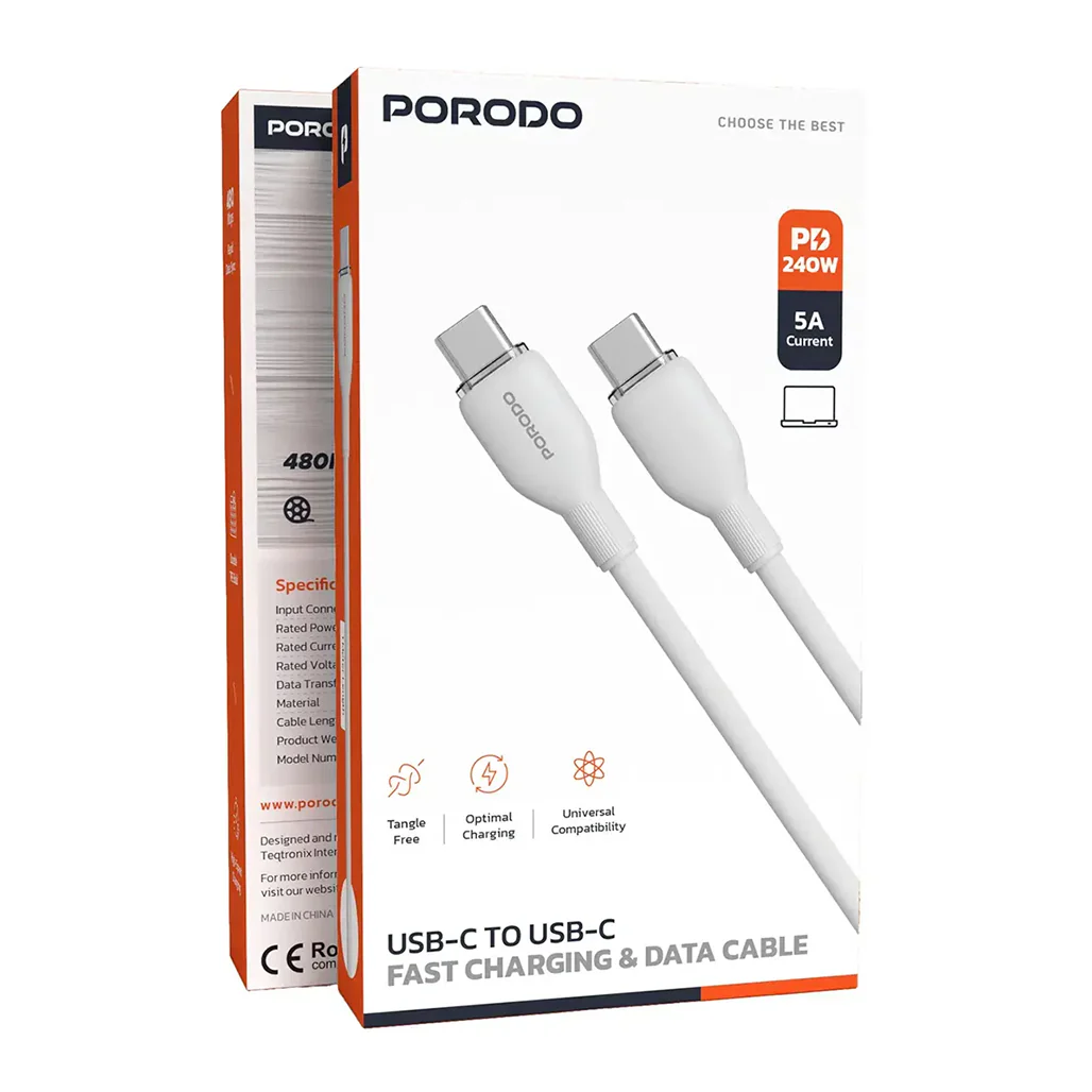 Porodo USB-C to USB-C Fast Charging & Data Cable - Image 6