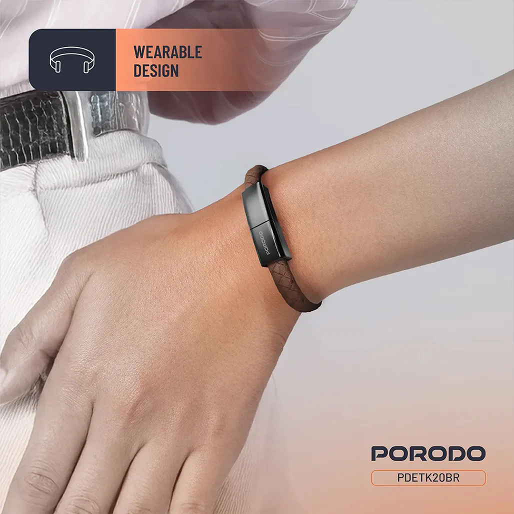 Porodo USB-C to USB-C Wristband Cable Magnetic Steel Clasp - Image 8