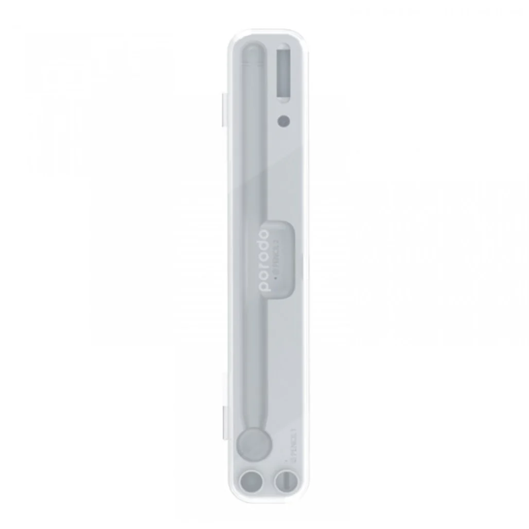 Porodo Wireless Charging & Storage Case for Apple Pencil 1 & 2 – Compact Design, LED Indicator, Pencil Tip Storage - Image 2