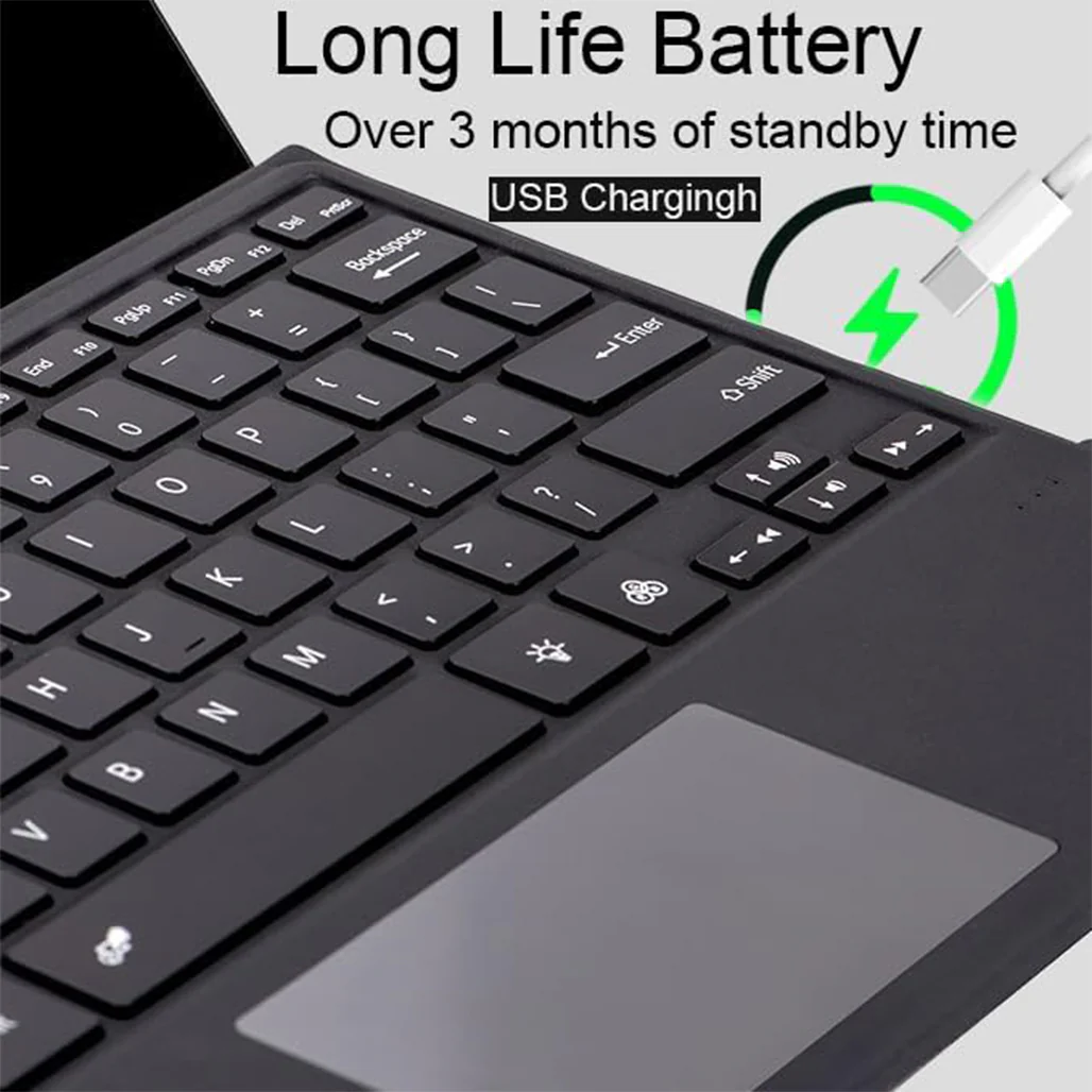 Portable Slim Bluetooth Keyboard for Microsoft Surface Pro - Compatible with Surface Pro 3/4/5/6/7/7+ - Image 6