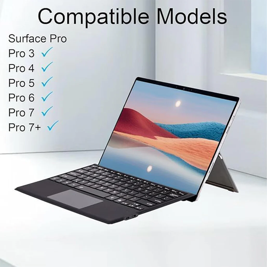 Portable Slim Bluetooth Keyboard for Microsoft Surface Pro - Compatible with Surface Pro 3/4/5/6/7/7+ - Image 7