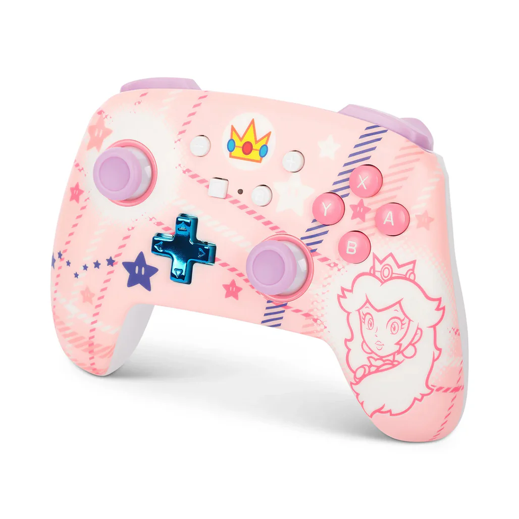 PowerA Princess Peach Plaid Enhanced Wireless Controller for Nintendo Switch - Image 3