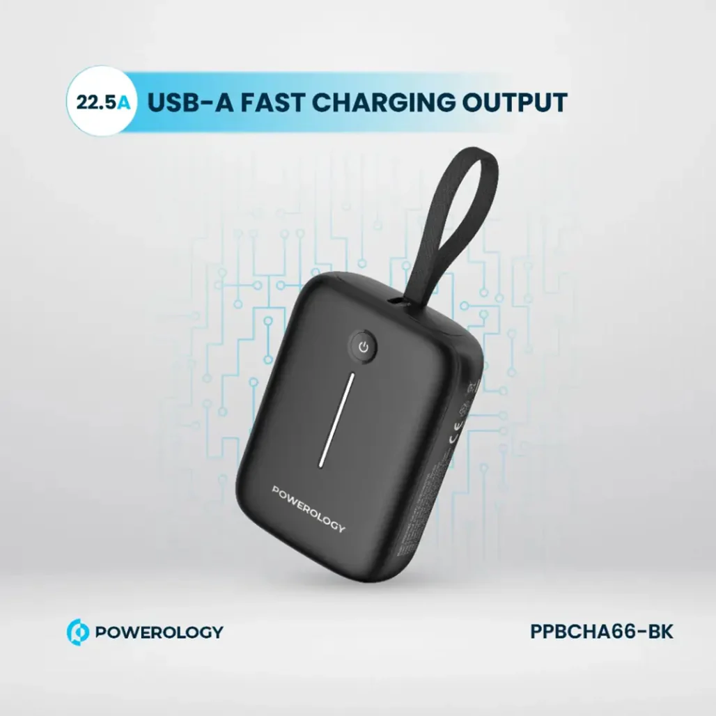 Powerology 10000mAh Power Bank - PPBCHA66-BK - Image 6