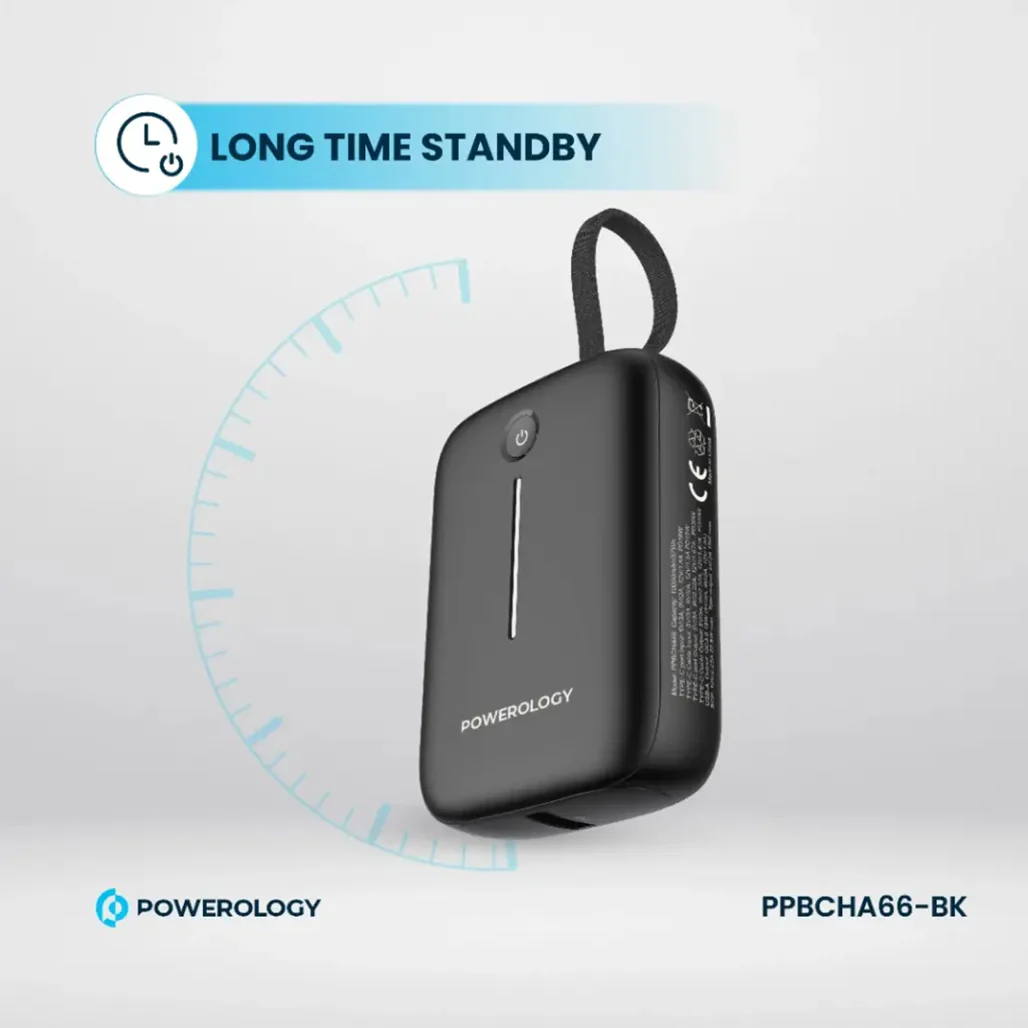 Powerology 10000mAh Power Bank - PPBCHA66-BK - Image 8