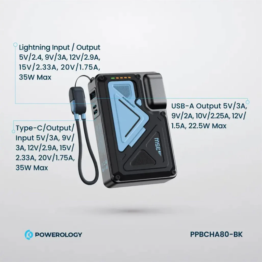 Powerology 10000mAh Wall Charger MagSafe Power Bank - Image 10