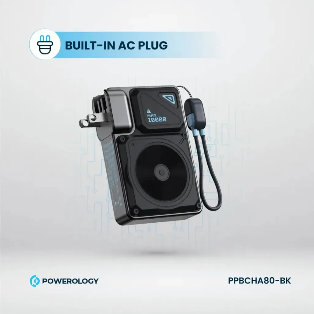 Powerology 10000mAh Wall Charger MagSafe Power Bank - Image 4