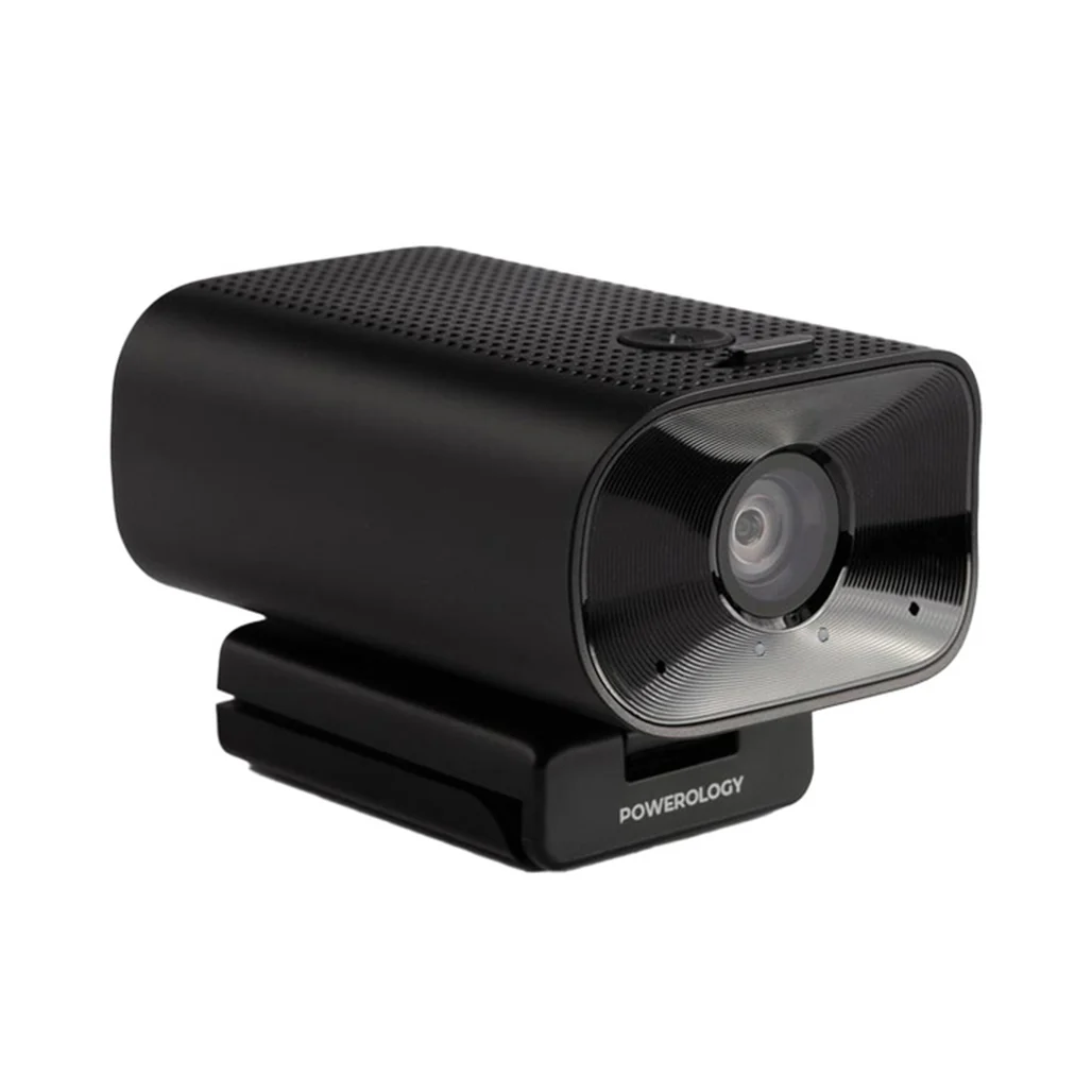 Powerology 1080P FHD Conference Webcam with Tripod, Dual MIC, and AI Noise Reduction - Image 3