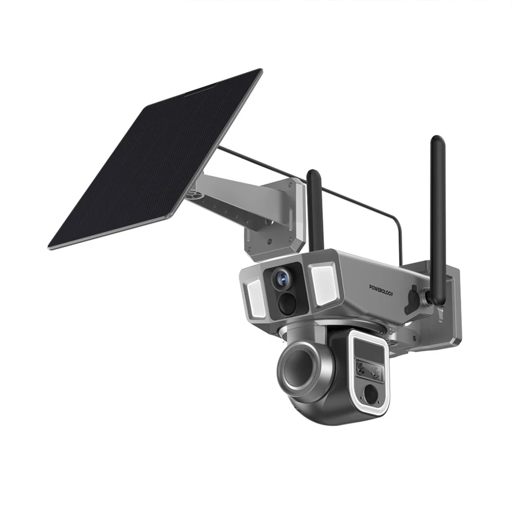 Powerology 4G/WiFi 360° Dual Lens Outdoor Camera - Black - Image 3