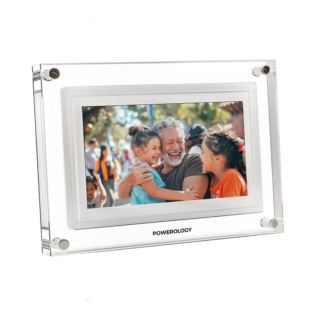 Powerology 7'' Smart Frame Digital Photo Display - White - Image 3