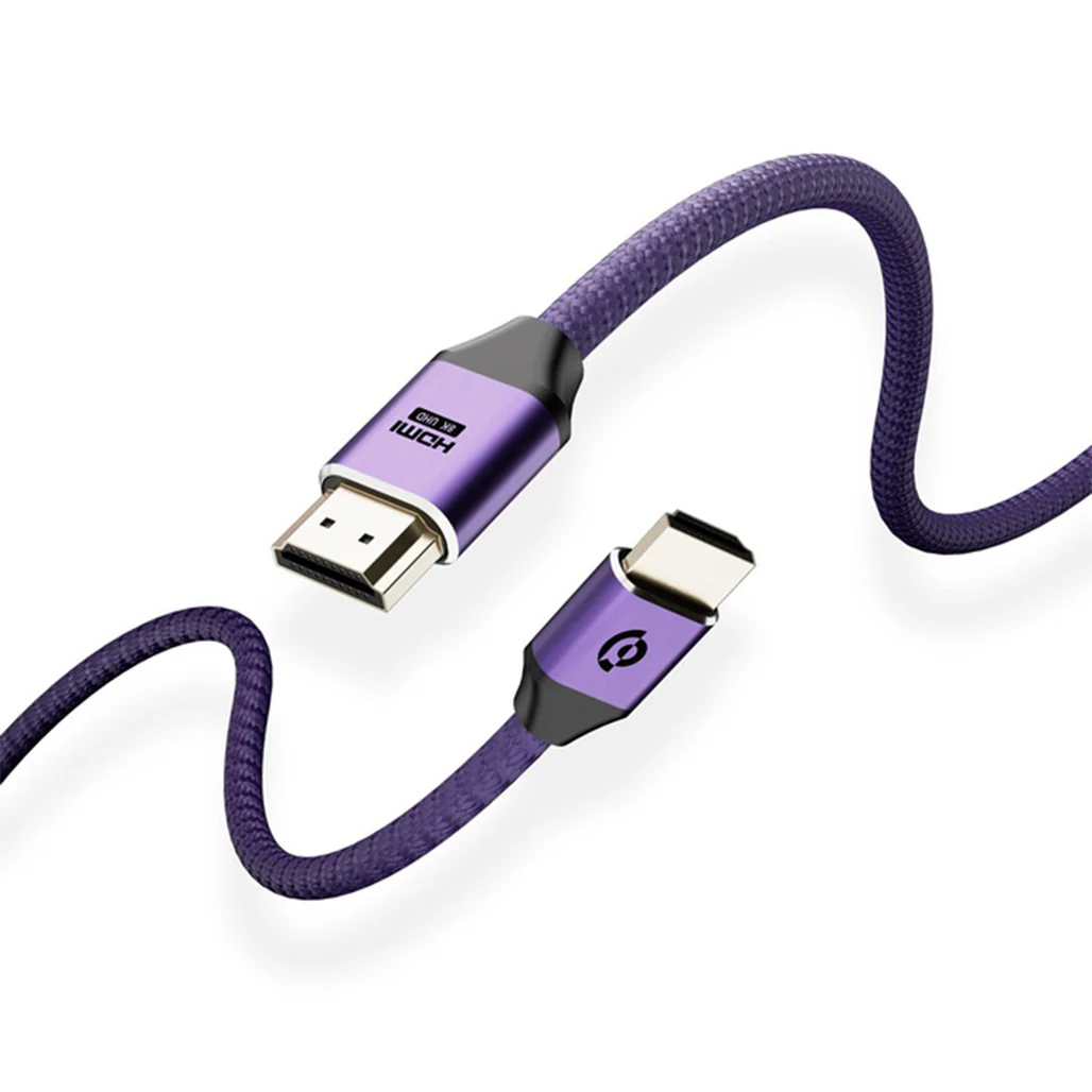Powerology 8K HDMI Braided Cable 3M – Premium 24K Gold Plated Connector with 10K Resolution Support - Image 2