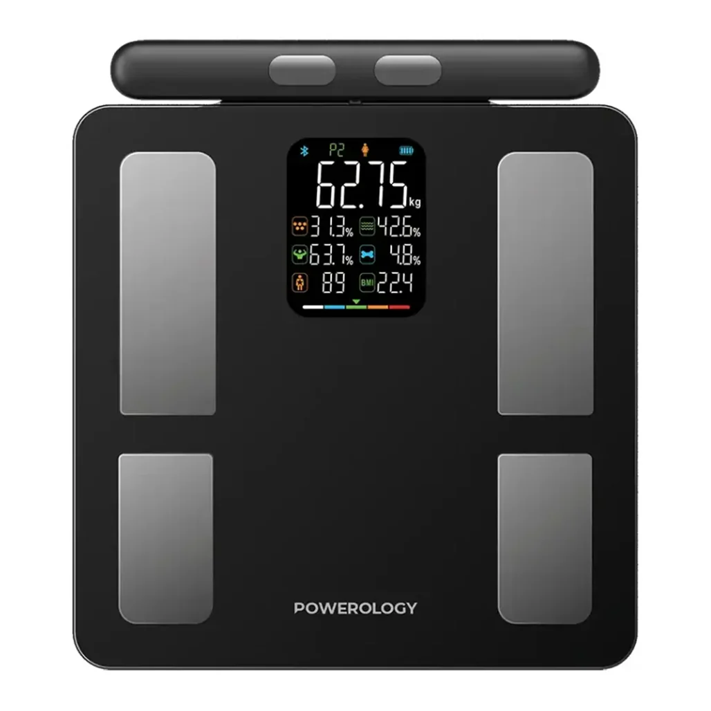 Powerology Advanced Precision Smart Scale – Black | Smart Body Composition Analyzer