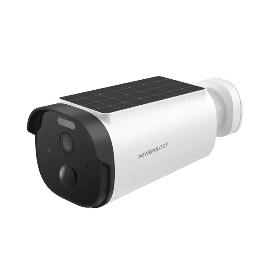 Powerology Built-in Solar Outdoor Camera - White