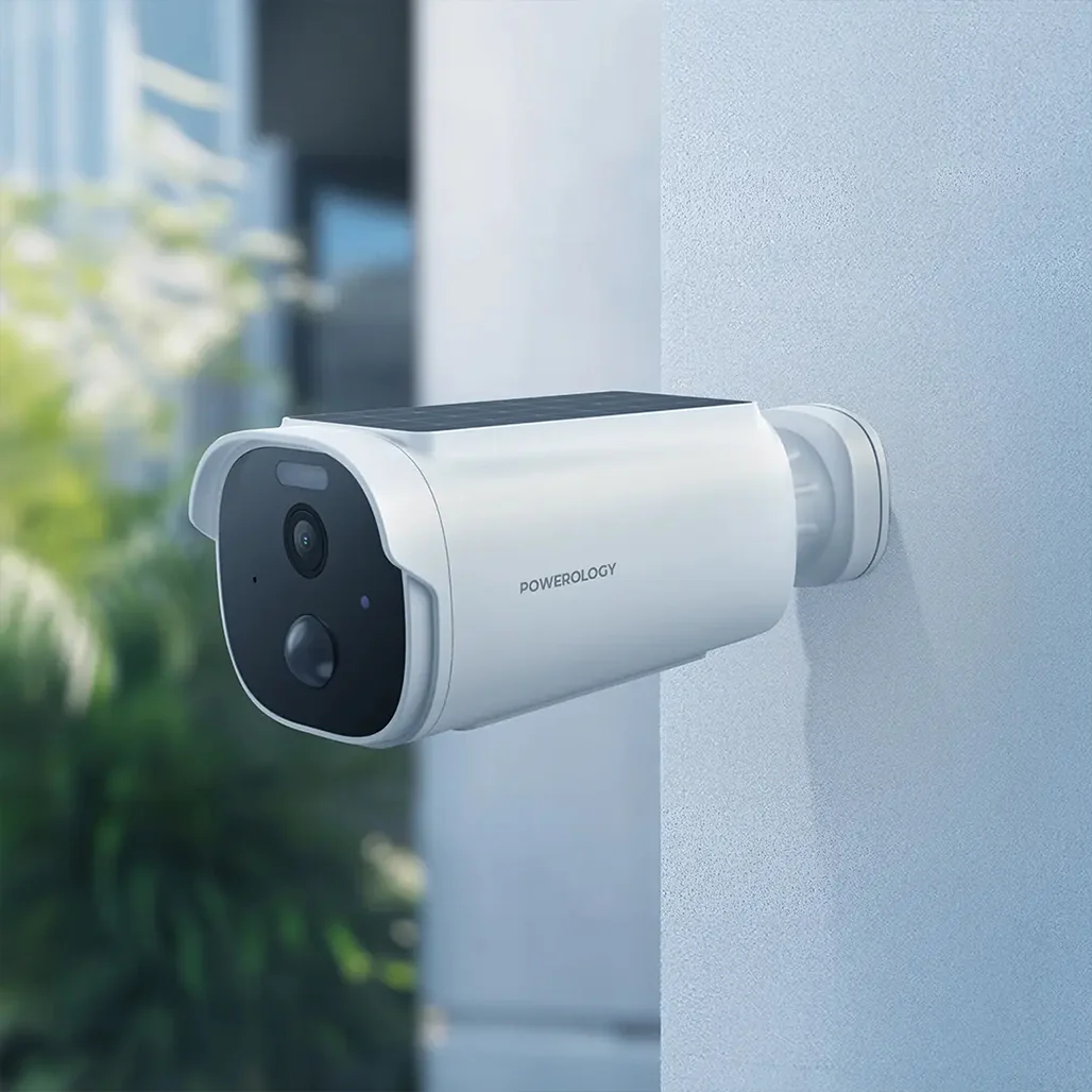 Powerology Built-in Solar Outdoor Camera - White - Image 6