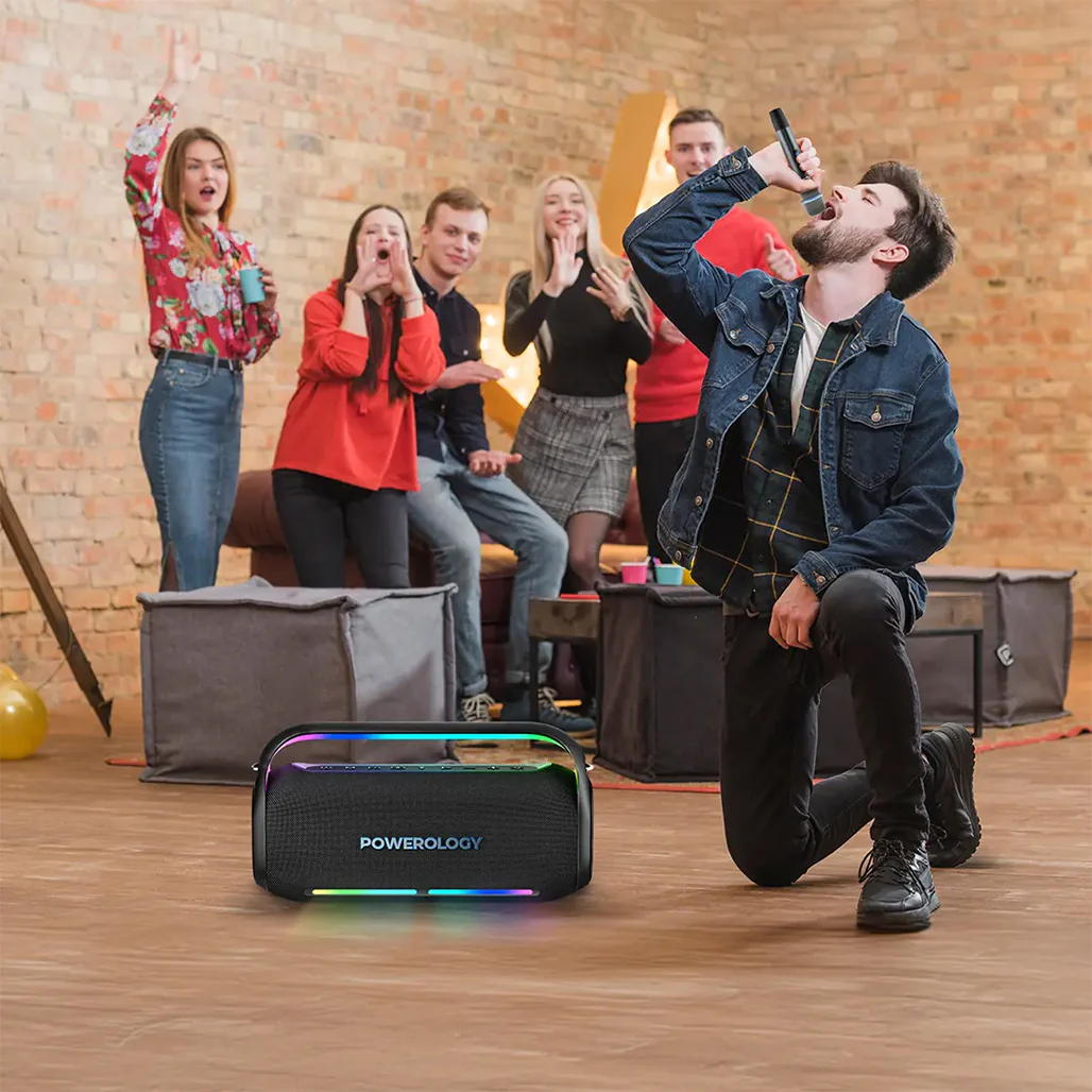 Powerology Deep Bass Party Speaker - Black - Image 2