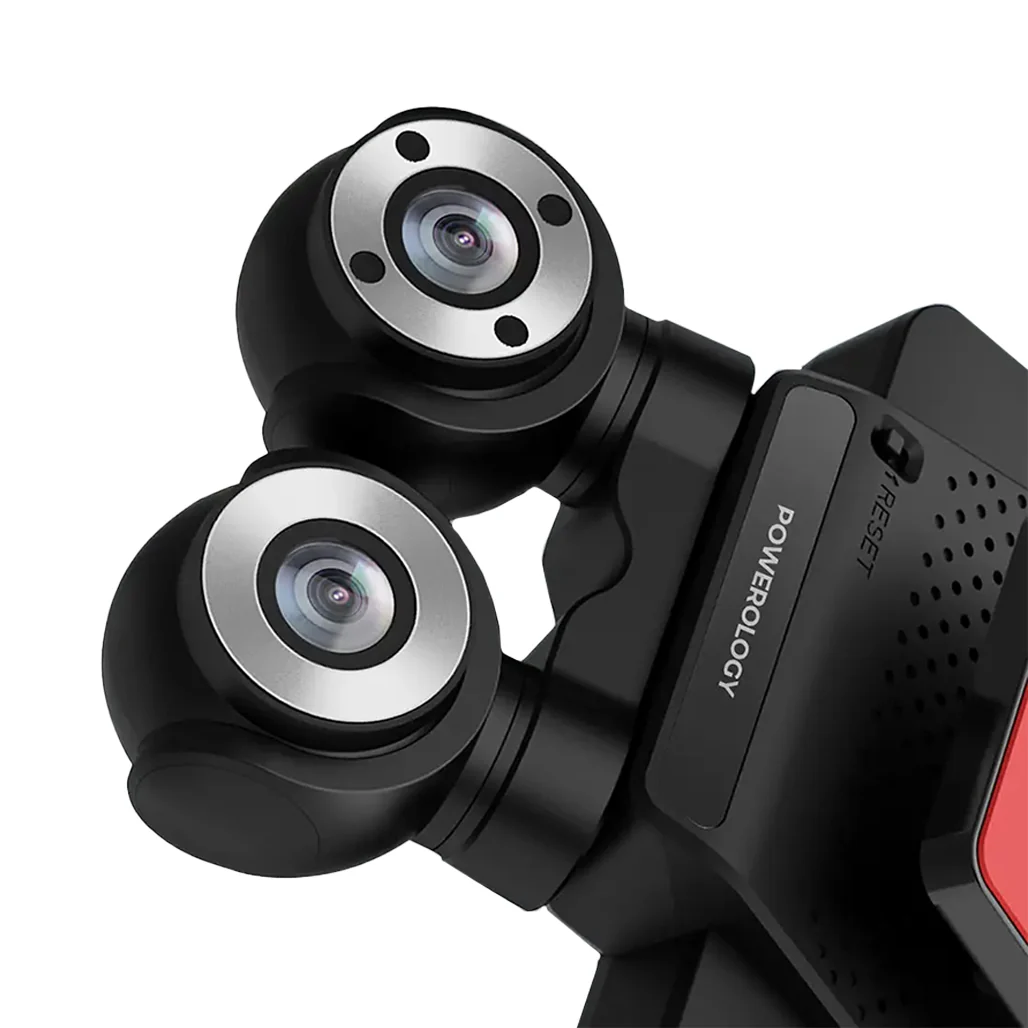 Powerology Dual Lens 4K Dash Camera with Night Vision & Parking Monitor – Black - Image 2