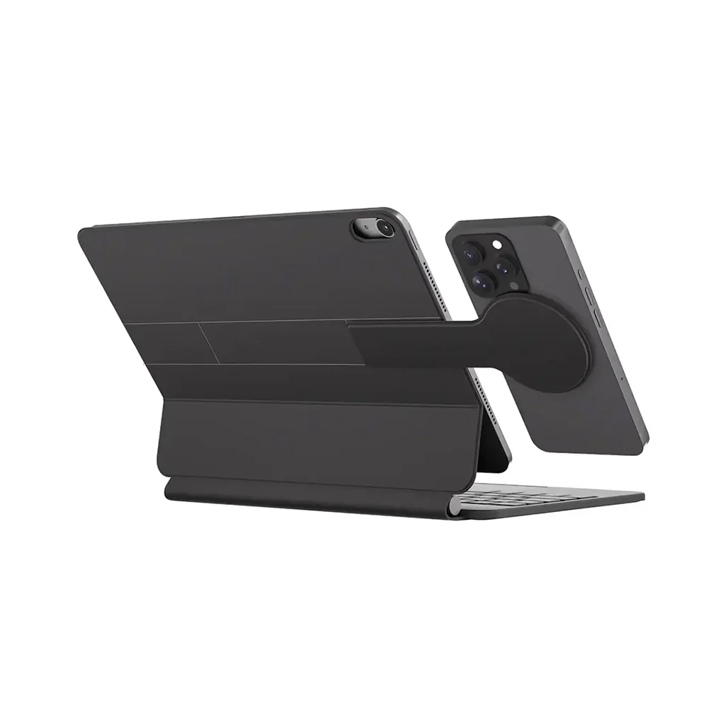 Powerology DynaBoard Wireless Keyboard Case With MagSafe Phone Holder for iPad 11"(M4) - Black - Image 3